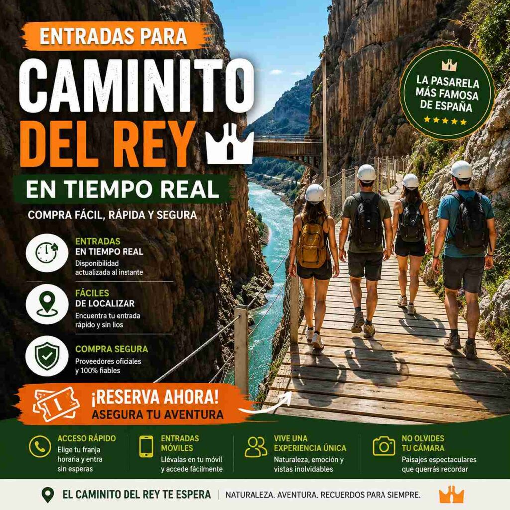 Entradas caminito del Rey en tiempo Real