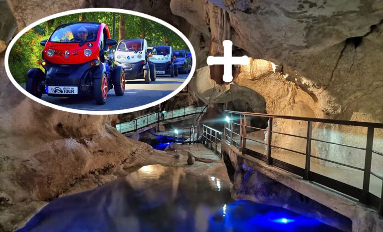 entrada cueva tesoro tour coche electrico 1 768x465