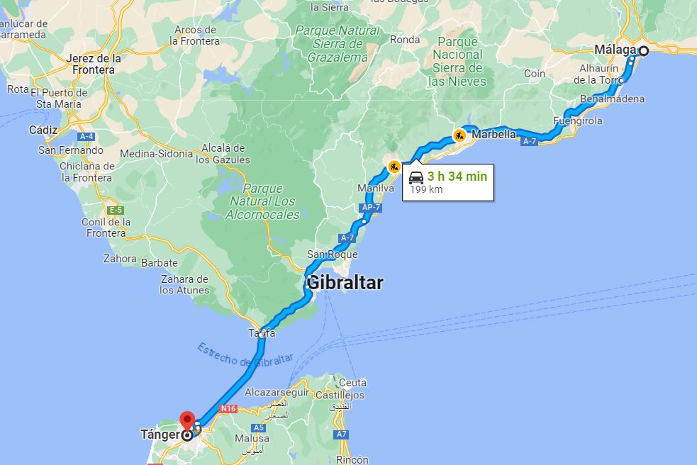 Excursion desde Málaga a Tanger