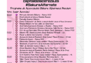 programación de actividades Festival Sakura Alfarnate 2025