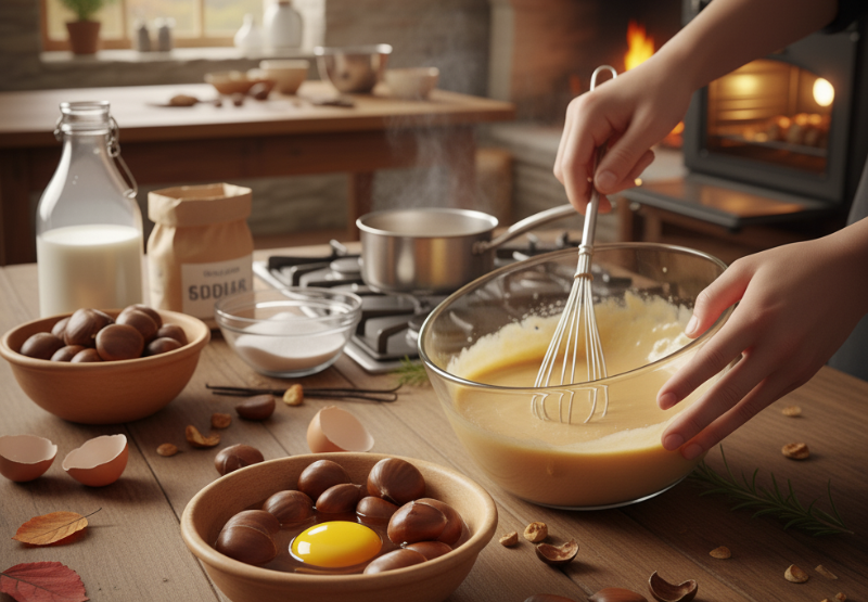 Receta flan de castañas paso a paso