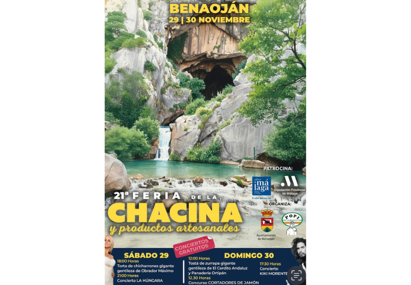 Programa Fiestas Populares 2025 Feria de la Chacina, Benaoján