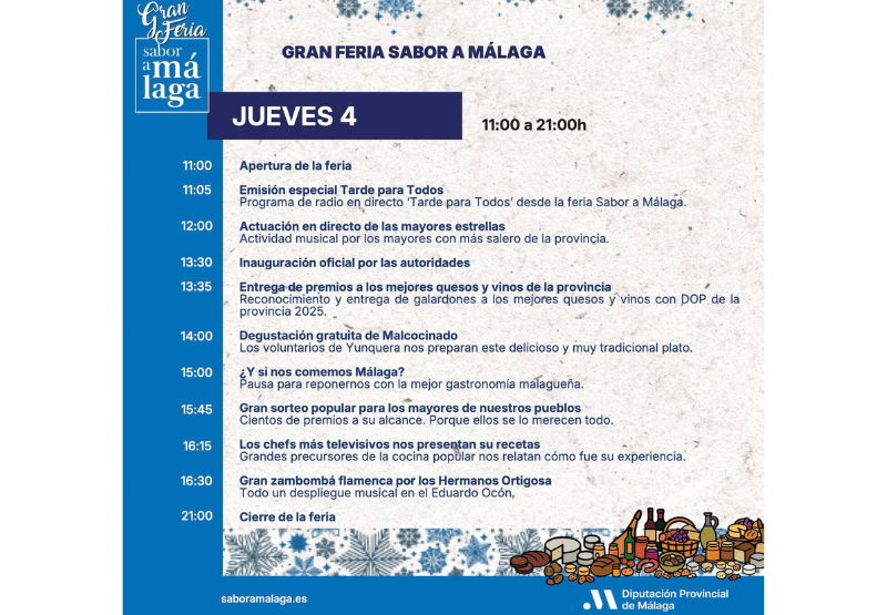 Programación jueves Gran Feria Sabor a Málaga 2025