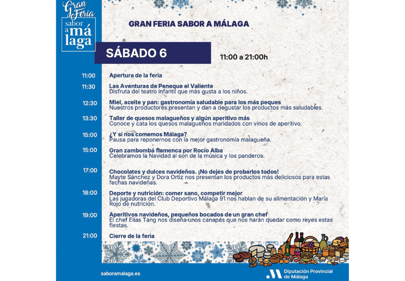 Programación sábado Gran Feria Sabor a Málaga 2025