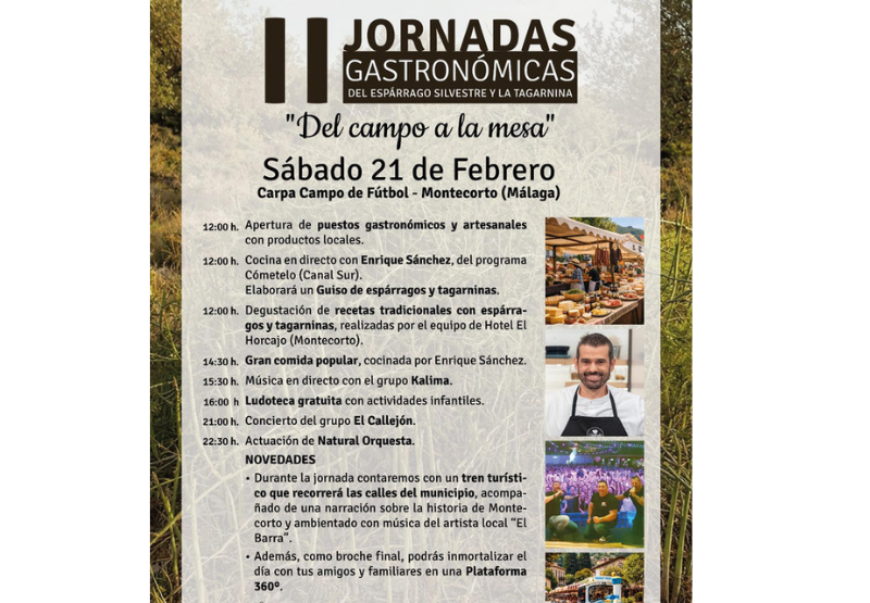 fiesta popular en Montecorto: Jornadas Gastronómicas del Espárrago Silvestre y la Tagarnina