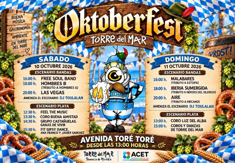 Torre del Mar: Oktoberfest 2026 programación